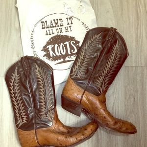 VINTAGE Tony Lama El Rey Collection Ostrich Boots